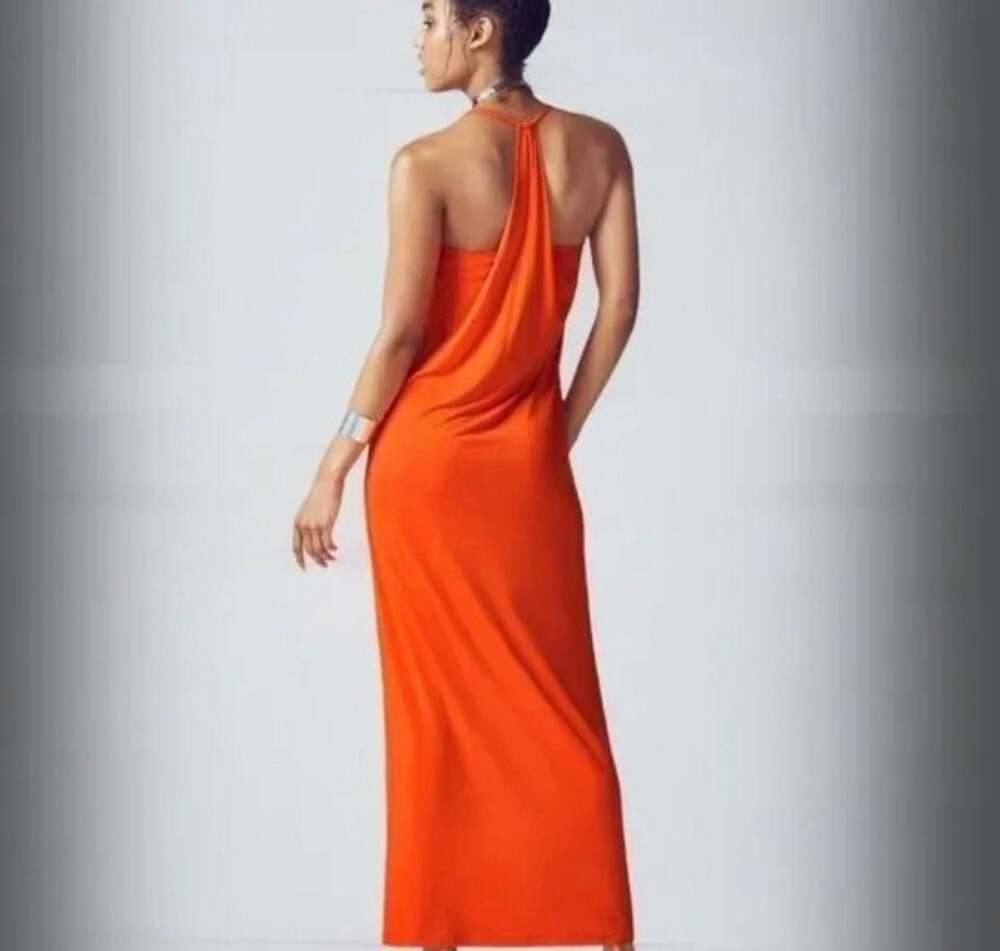Fabletics Neema Maxi Dress in Monarch Orange
